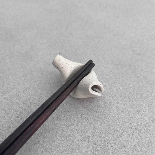 ceramic fortune cookie chopstick holder