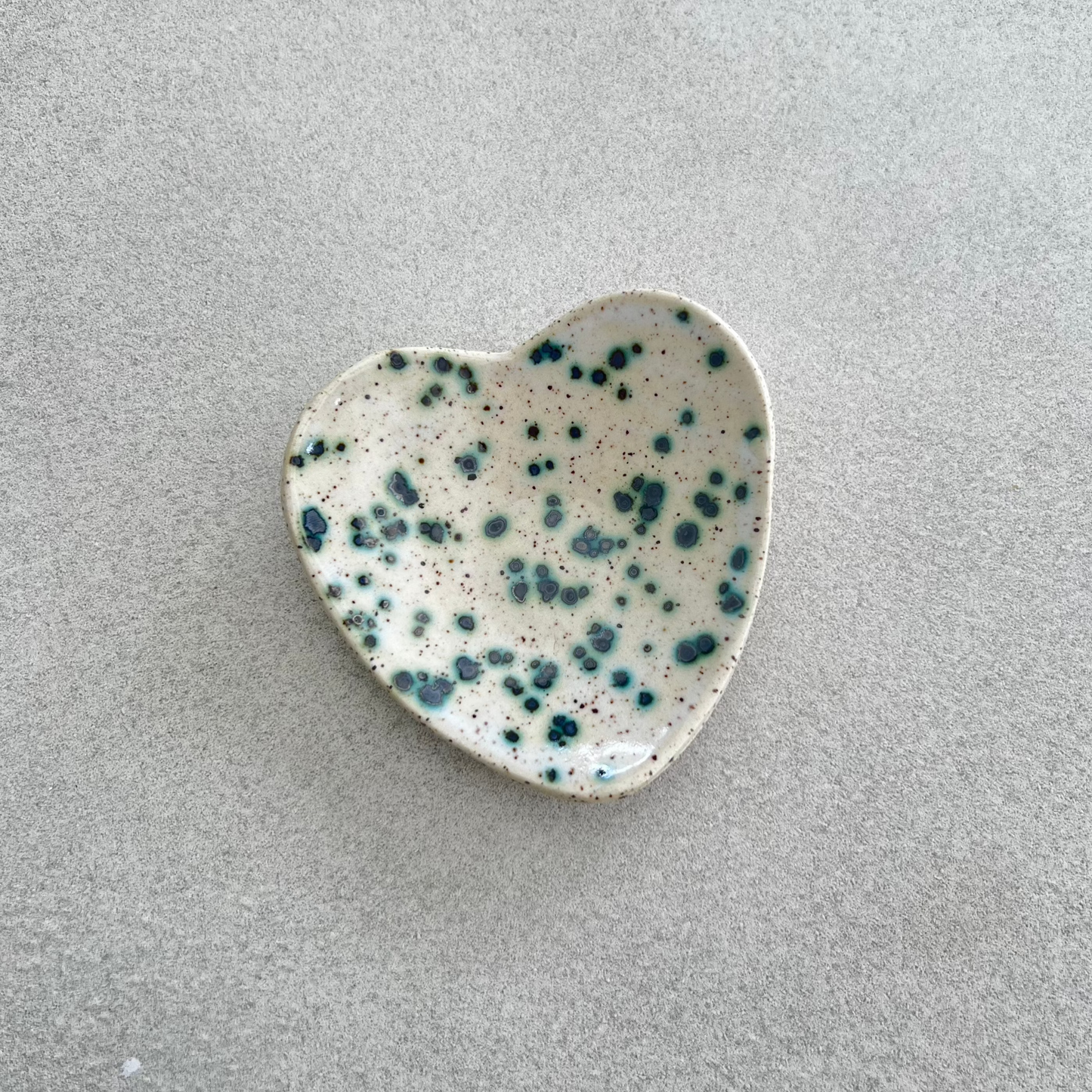 Heart-shaped ceramic dish