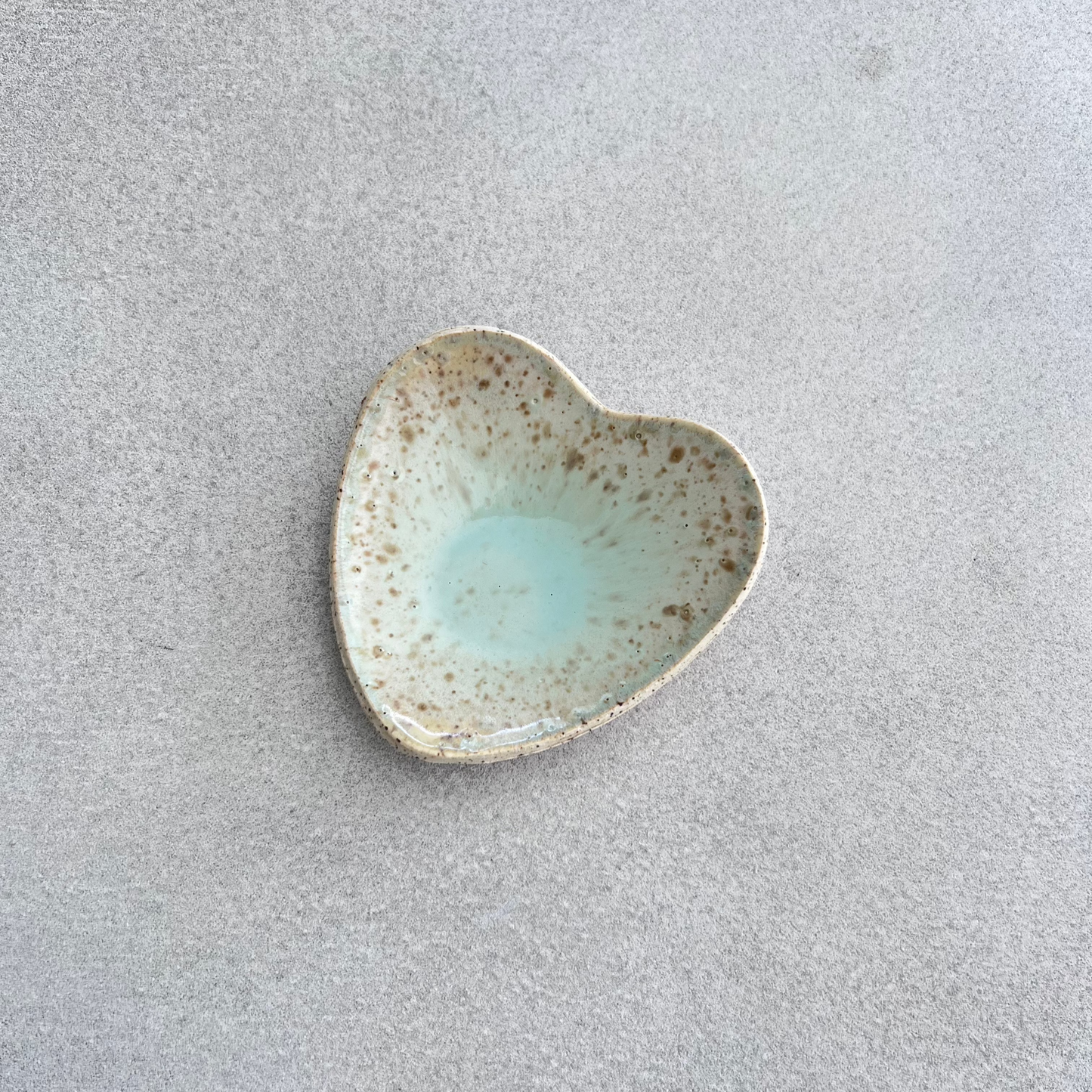 Heart-shaped ceramic dish