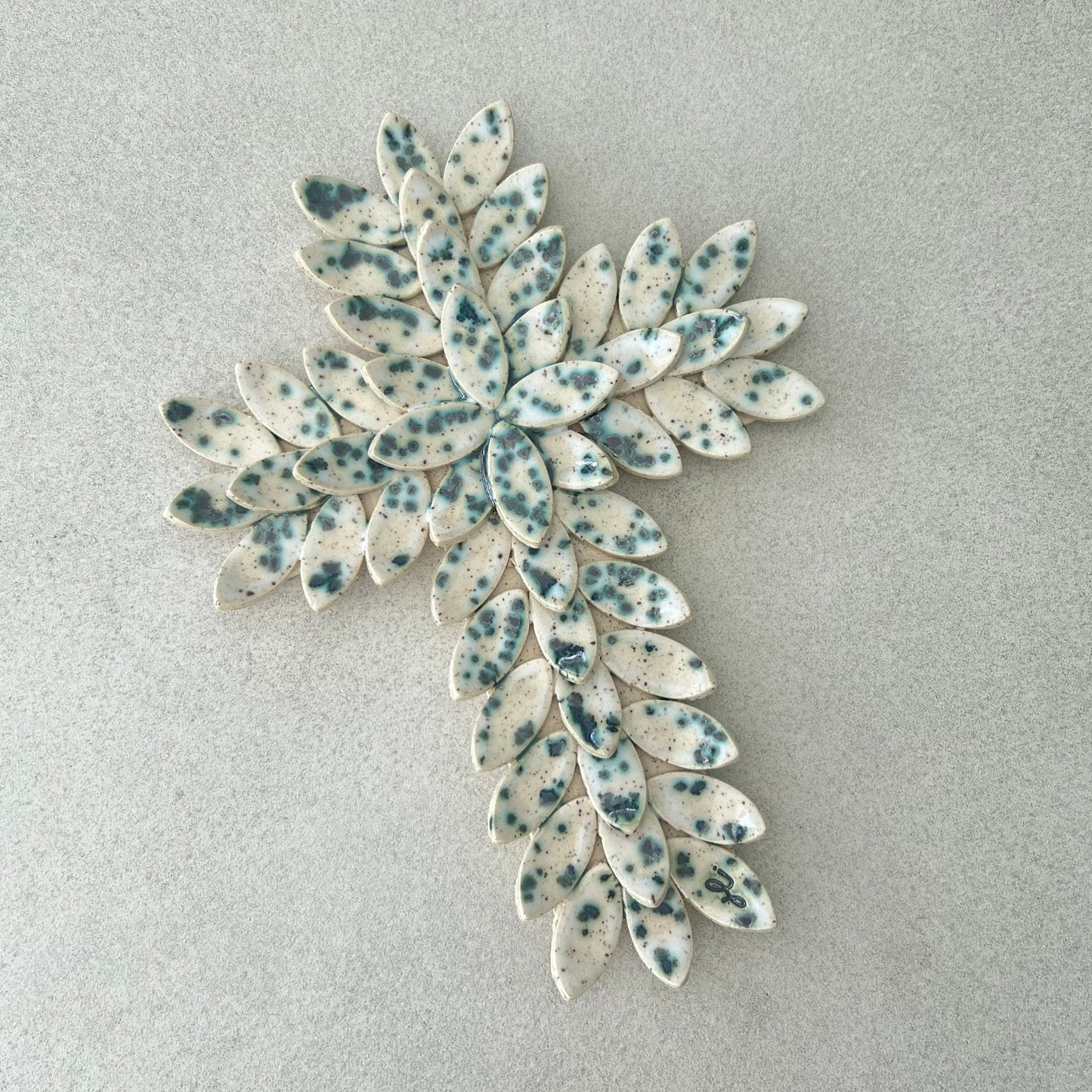 Blue and white cross