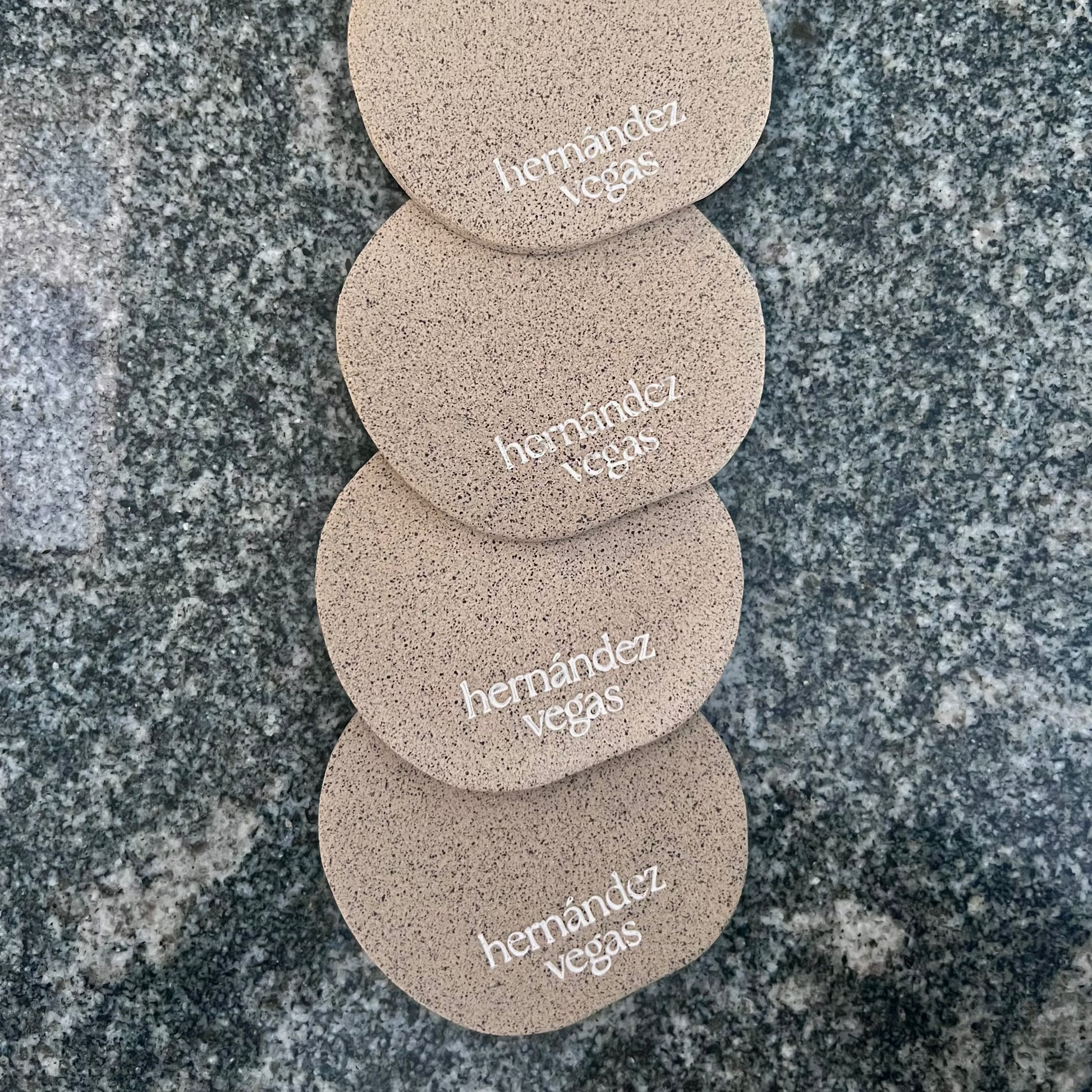 set of personalized coasters