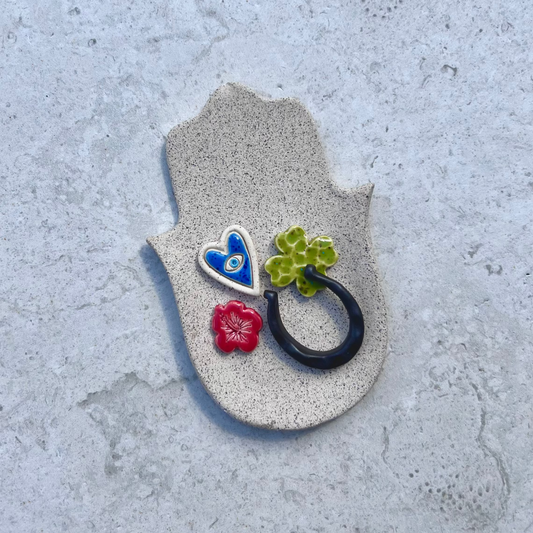 good luck charms/symbols plate