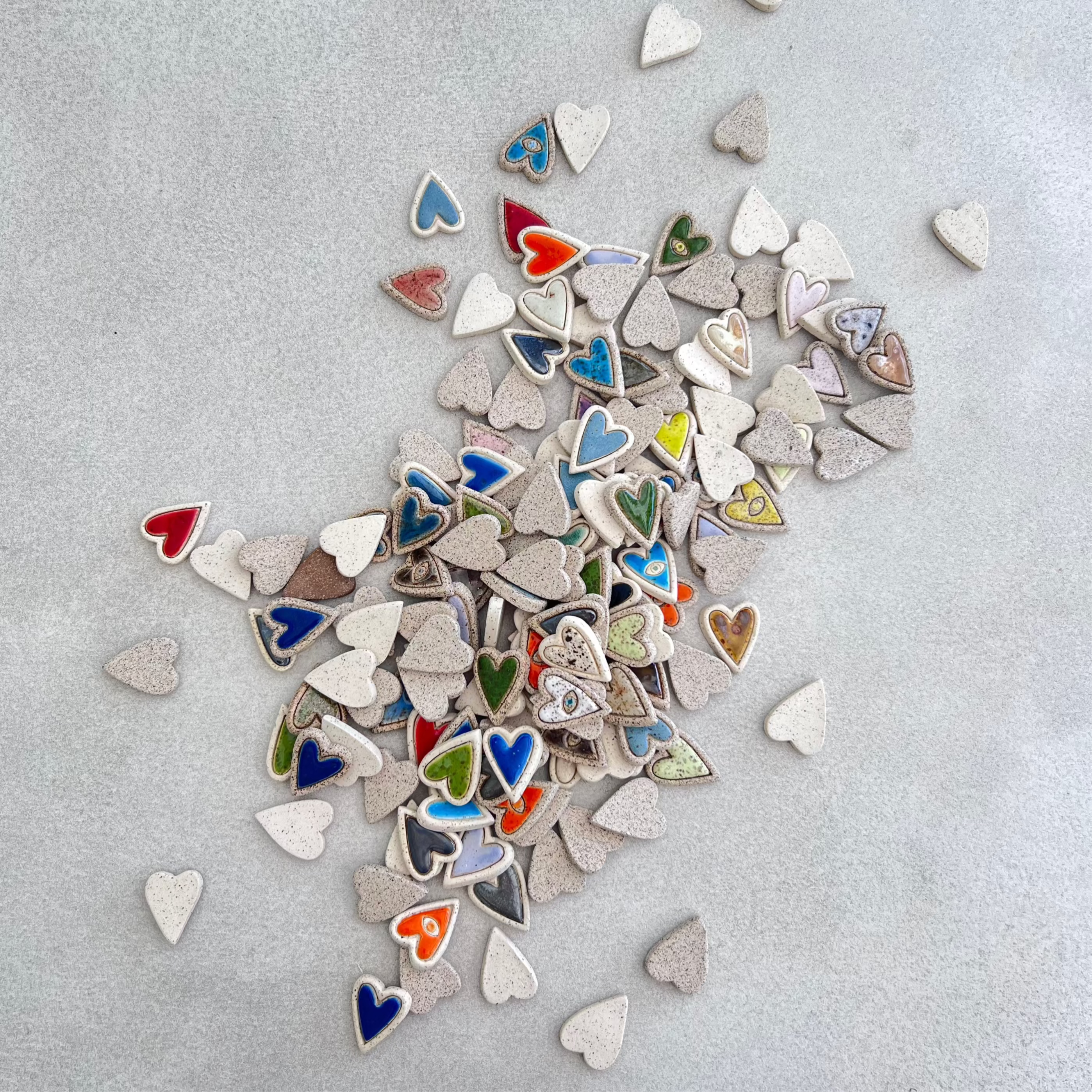 collection of colorful hearts