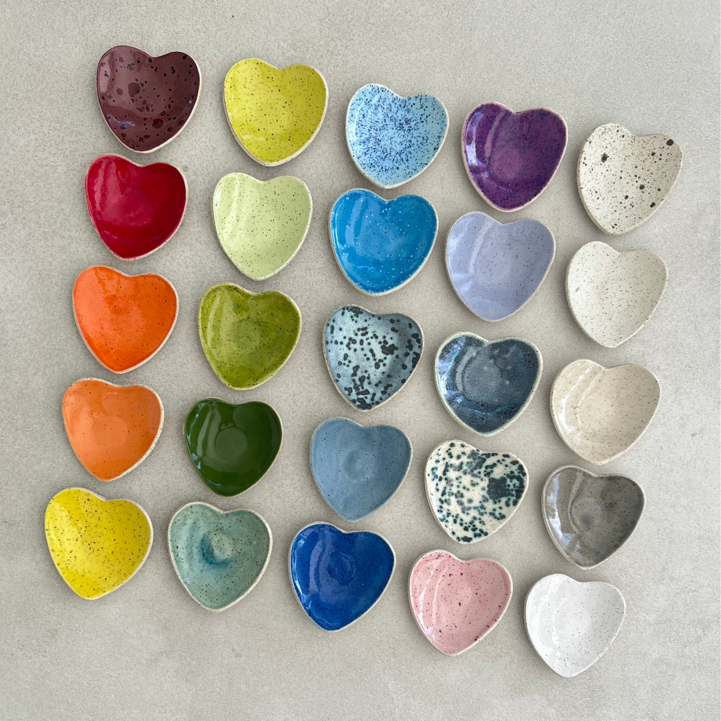 ceramic heart-shaped trinket dishes