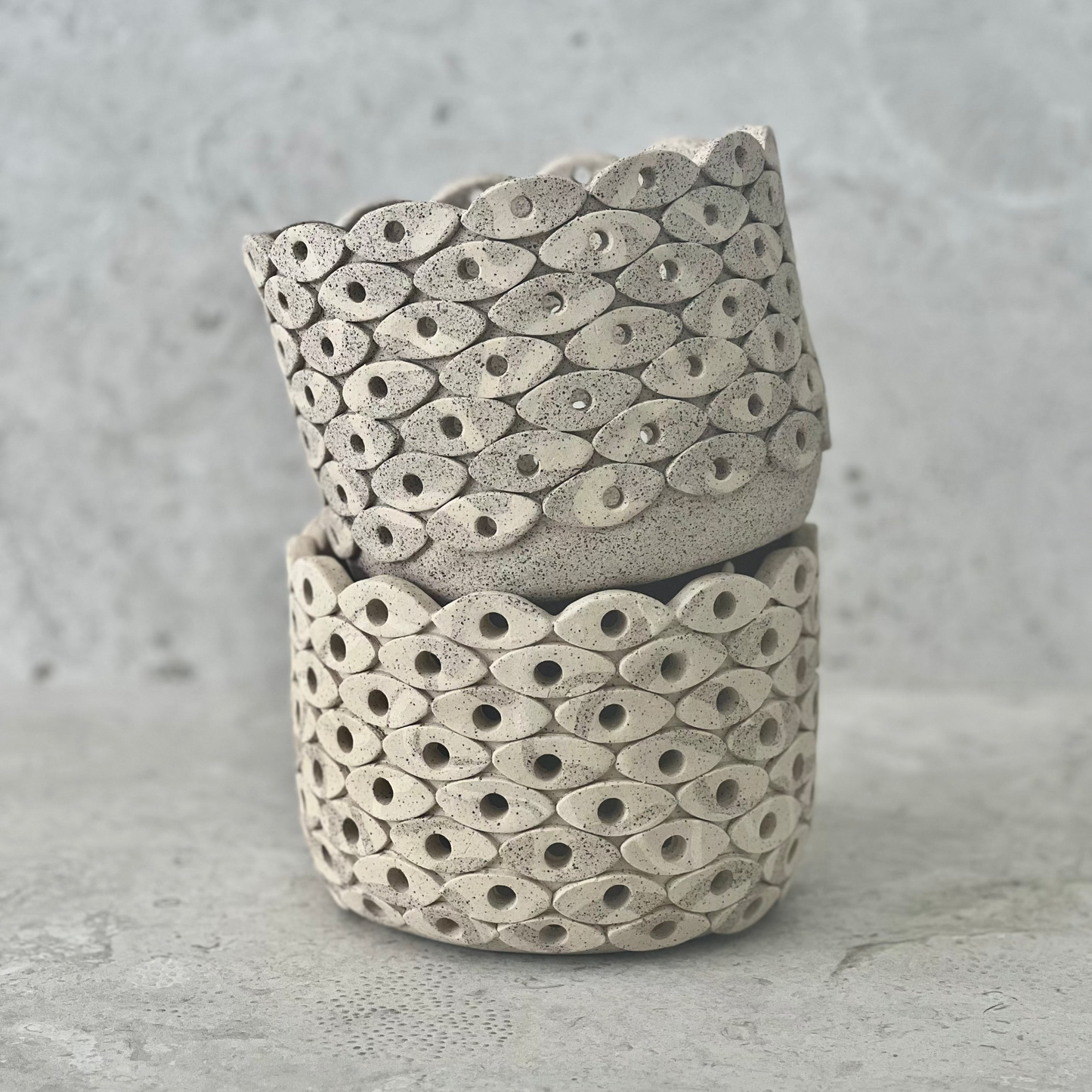 ceramic planters or candle holders