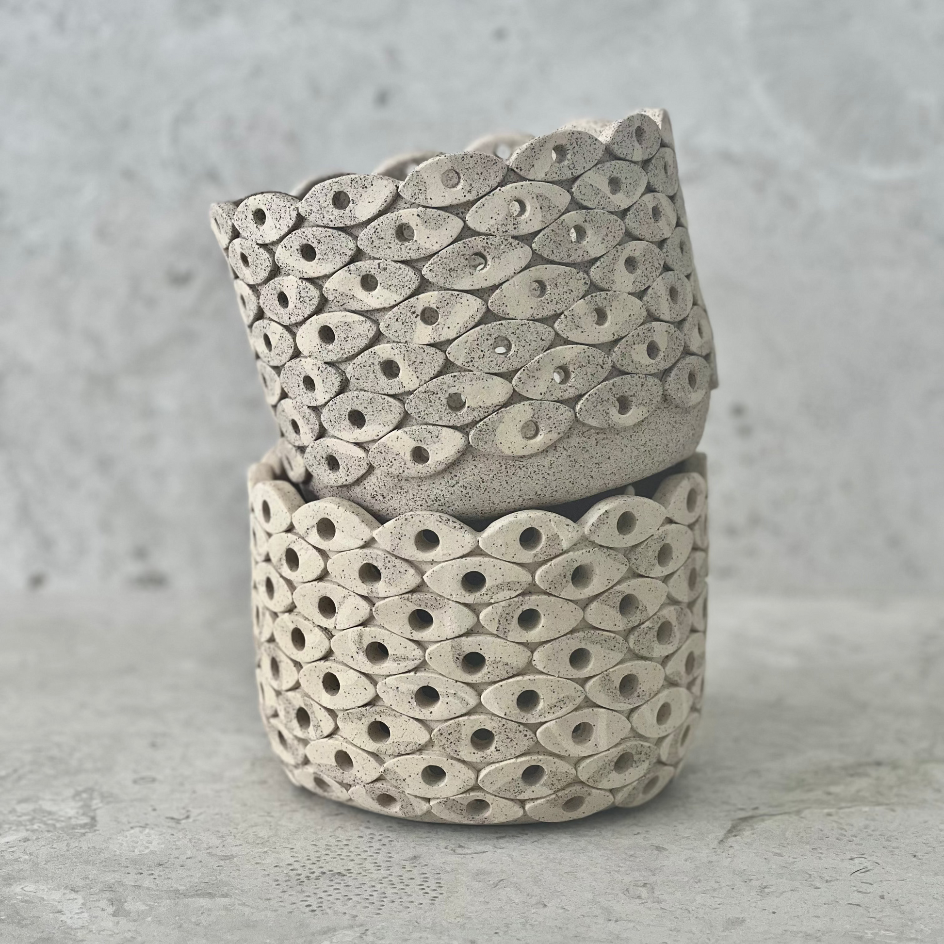 ceramic planters or candle holders