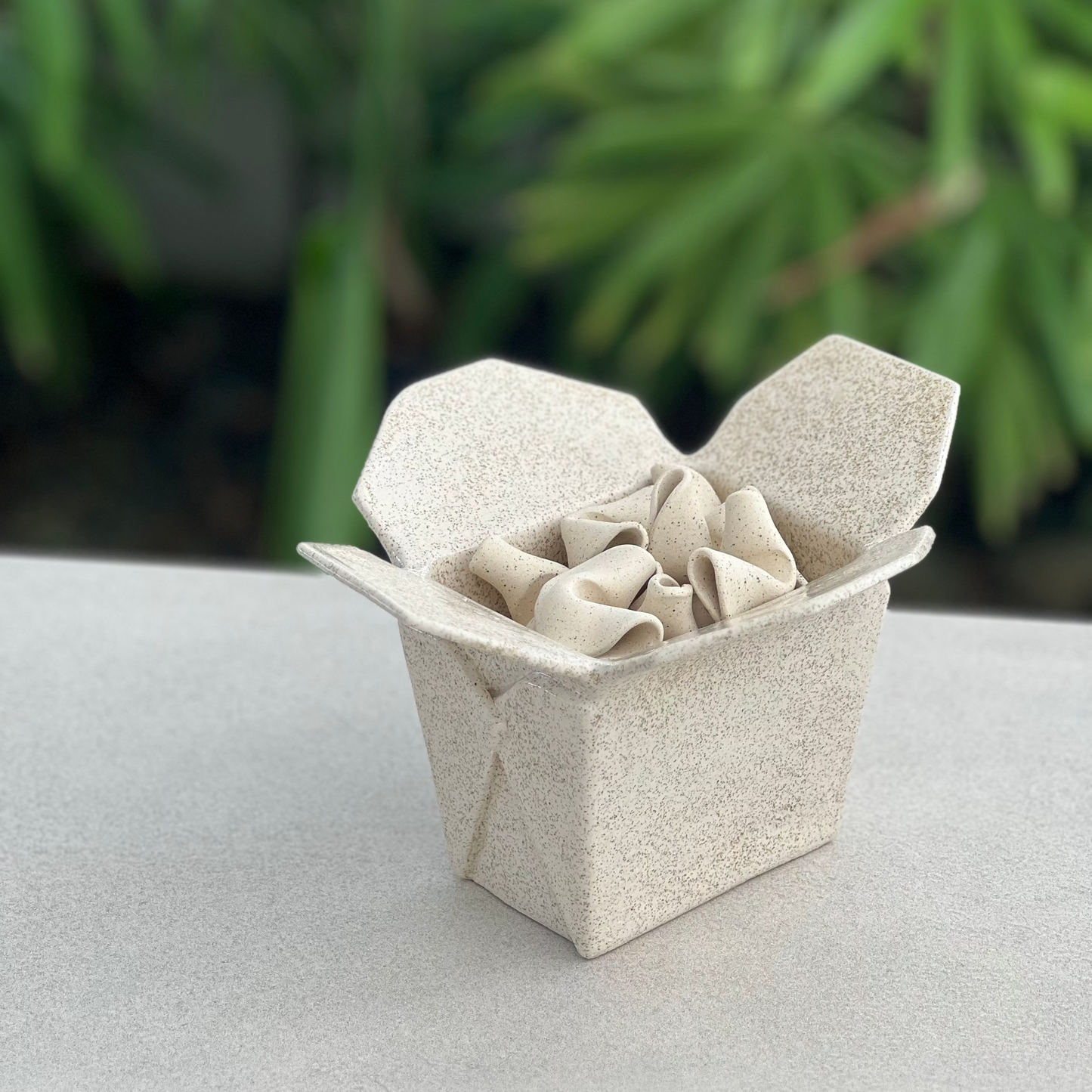 ceramic takeout fortune cookie box