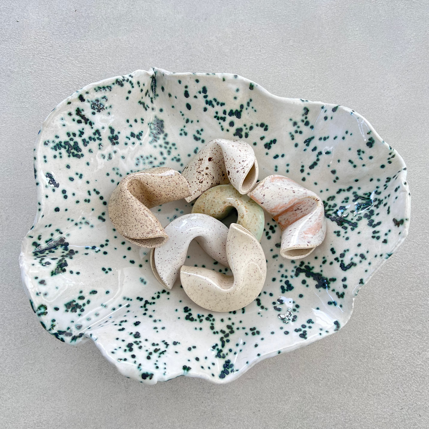 Speckled White Bowl